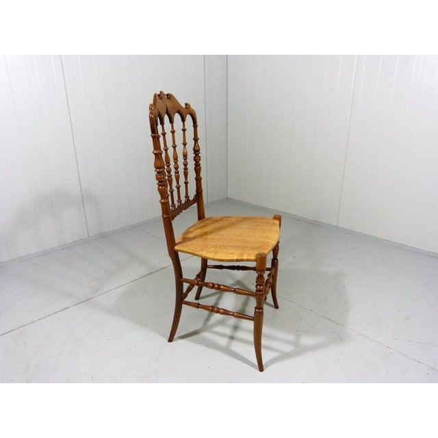 Wood Wooden Chiavari Chair with Caned Seat, 1960s For Sale - Image 7 of 12