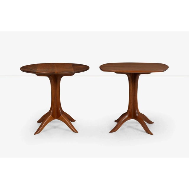 Contemporary 1990s Pair of Sam Maloof American Craft Occasional Table in Oiled Walnut For Sale - Image 3 of 12