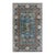 1980s Blue Modern Medallion Greek Key Vintage Chinese Handwoven Rug 3' X 5' For Sale