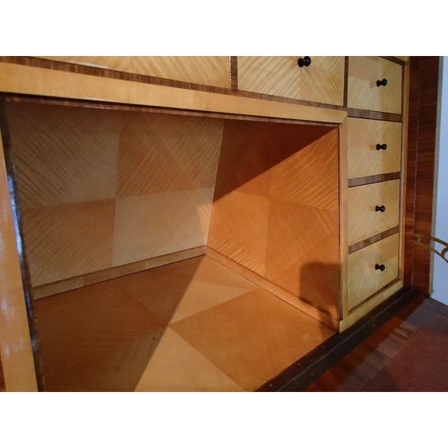 Wood Art Deco Walnut Secretaire with Birch Inlay & 16 Drawers, 1920s For Sale - Image 7 of 18