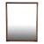 Mid Century Modern Wall Rectangular Wall Mirror With Beveled Walnut Frame For Sale