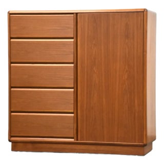 1960s Danish Modern Teak Armoire Dresser by Brouer Møbelfabrik For Sale
