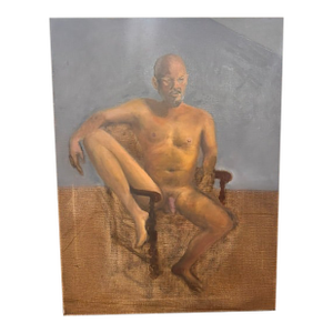 Steven Seated by Kathleen Varadi, 2025 Oil on Canvas