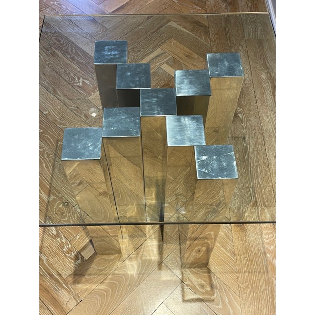 Mid-Century Modern Paul Mayen for Habitat Skyscraper Pedestal Coffee Table 1970's For Sale - Image 3 of 10