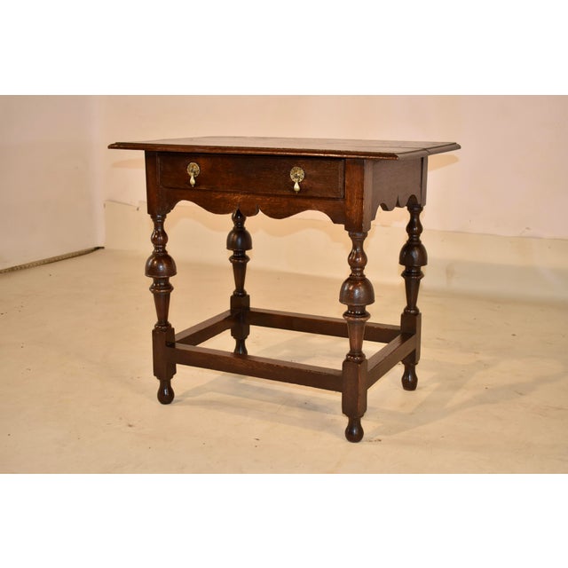 18th Century English Oak Side Table For Sale - Image 4 of 9