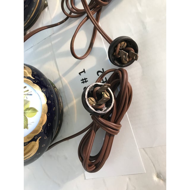 Antique French Bayeux Porcelain Table Lamps - a Pair For Sale - Image 10 of 15