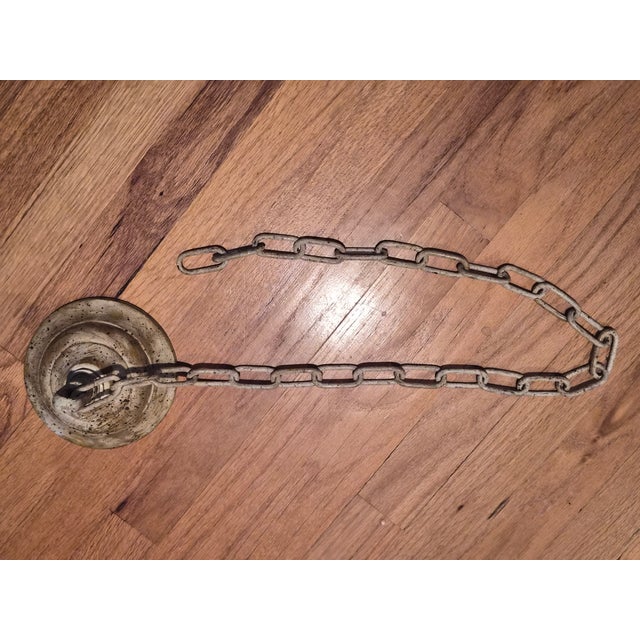 Italian Mechini Handcrafted Wrought Iron Six-Light Chandelier With Bohemian Crystals and Murano Glass For Sale - Image 13 of 14