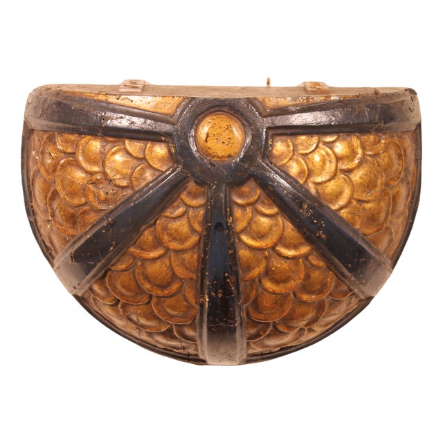 Console in Polychrome Carved Wood For Sale