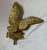 Brass Antique Gold Gilded Solid Brass Bronze Open Winged Eagle Bird Heavy Flag Finial For Sale - Image 8 of 14