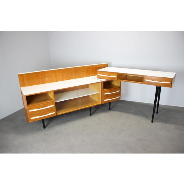 Mid-Century Modular Desk and Storage Unit attributed to Mojmír Požár for Up Závody, 1960s, Set of 3 For Sale - Image 16 of 17