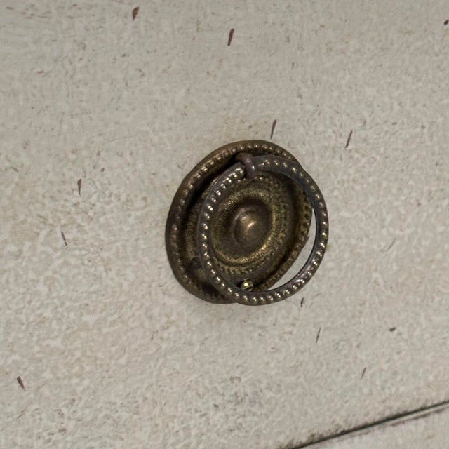 Gustavian, Swedish Commodes, Beige Paint Distressed, Brass, Sweden, 19th C. For Sale - Image 9 of 12