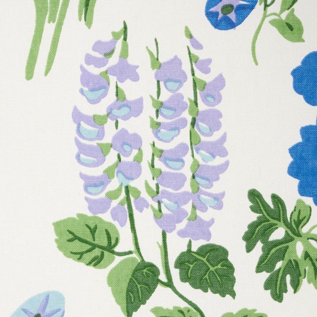 Schumacher SAMPLE - Schumacher Carly Fabric In Blue Bell For Sale - Image 4 of 5