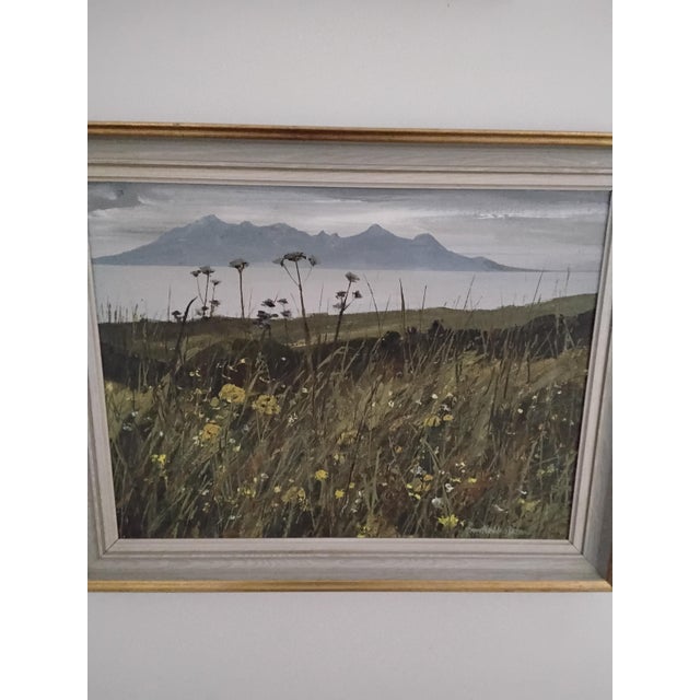 1970s Jim Nicholson, Rhum from Eigg, 1970s, Oil on Board For Sale - Image 5 of 6