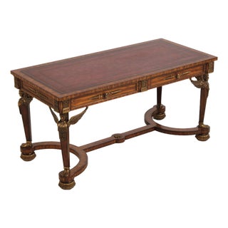 Maitland Smith French Empire Leather Top Desk For Sale