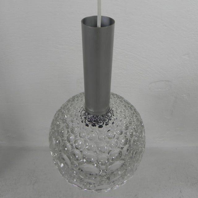 VIntage Pendant Lamp with Glass Shade with Bubble Pattern, 1960s For Sale - Image 15 of 16