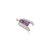 Contemporary Modernist 5.22 Carat Purple Amethyst Silver Charm Pendant by Carat&her - Gift for Her For Sale - Image 3 of 11