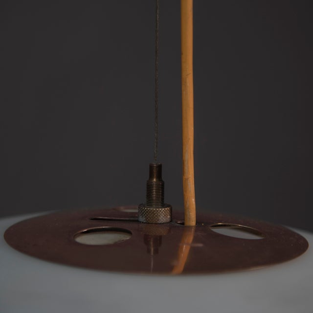 Original Glass Ceiling Light by Gaetano Scolari for Stilnovo, 1953 For Sale - Image 6 of 16