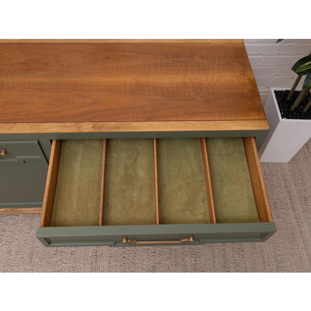 Green Mid 20th Century Sage Green Vintage Dresser For Sale - Image 8 of 12