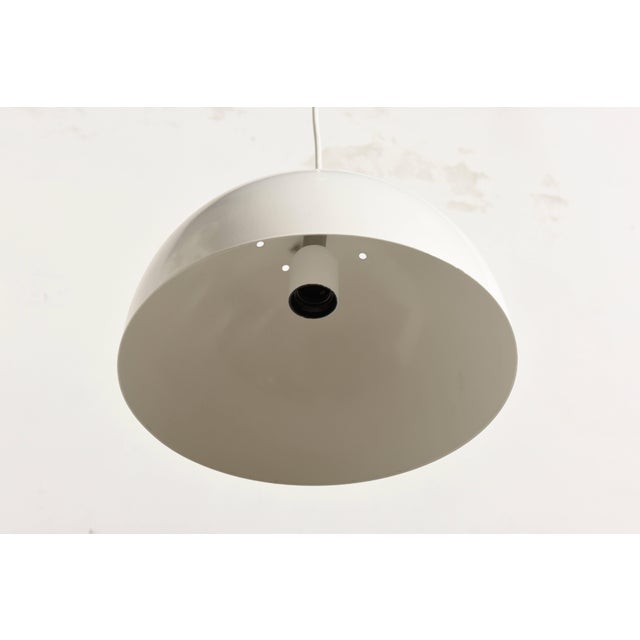 Dutch Space Age White Metal Pendant Light from Raak, 1960s For Sale - Image 3 of 5