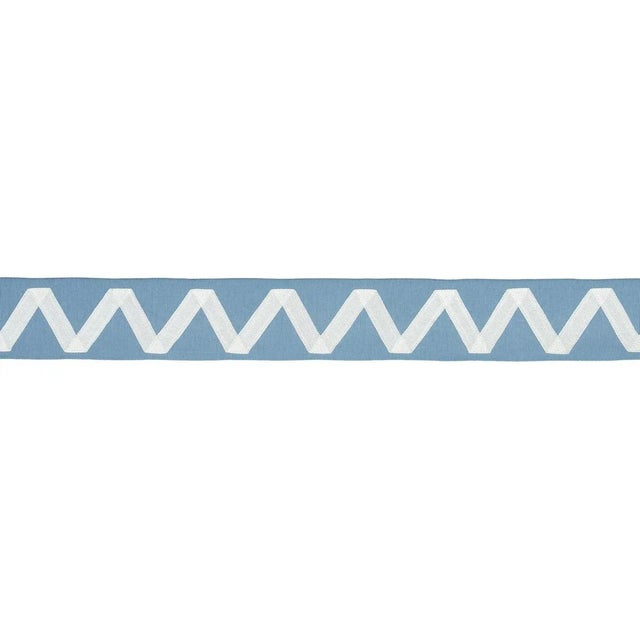 Elegant yet delightfully unfussy, Legere Tape features an appliquéd zigzag stripe on a simple cotton ground. Rendered in...