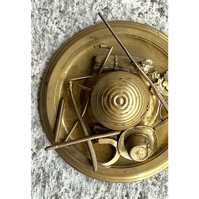 Brass Vintage Boho Brass Honey Pot For Sale - Image 8 of 16