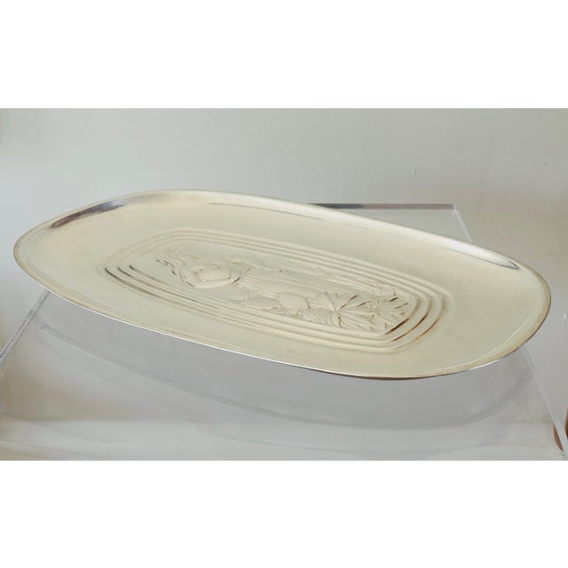 Mid Century International Silver Company Plated Silver Tray For Sale In Palm Springs - Image 6 of 12