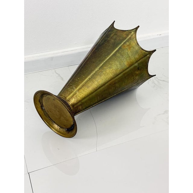 Gold Mid-Century Brass Umbrella Stand, 1950s For Sale - Image 8 of 10