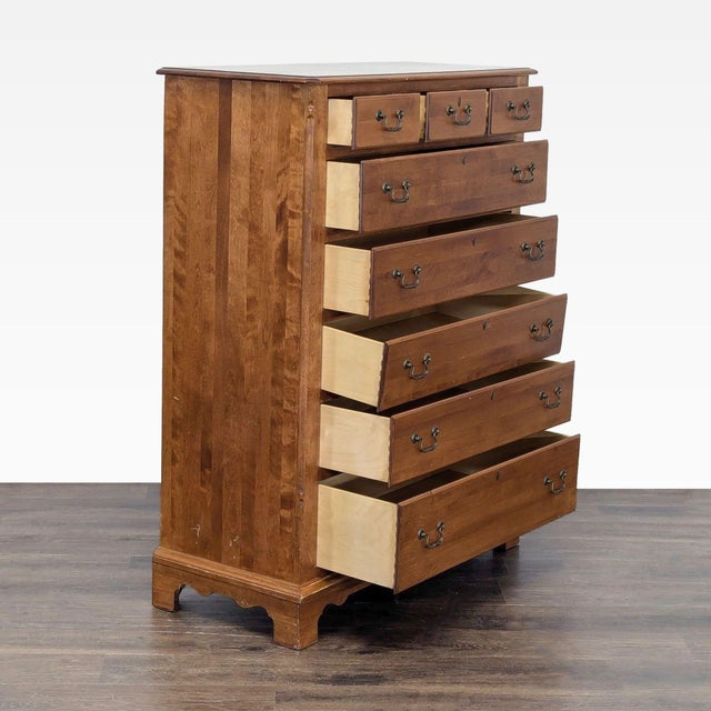 Traditional Nichols & Stone Solid Wood 8-Drawer Dresser – Classic Chestnut Finish For Sale - Image 3 of 11