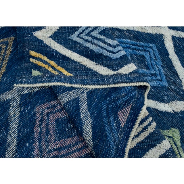 Textile Turkish Kilim Oriental Handmade Flatweave 9'3" x 12' #18541 For Sale - Image 7 of 8