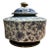Late 20th Century Maitland-Smith Blue and White Octagonal Jar With Brass Fish Lid For Sale
