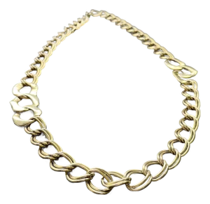 Vintage 1980s Gold Plated Chain Link Necklace