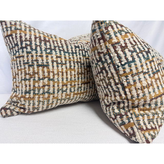 Transitional Osborne & Little "Caraballo Zemu" in Cream/Spice 16"x20" Pillows-a Pair For Sale - Image 3 of 3