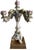 White MId-Century Dresden Porcelain Floral Fruit Candelabra Table Lamp For Sale - Image 8 of 15