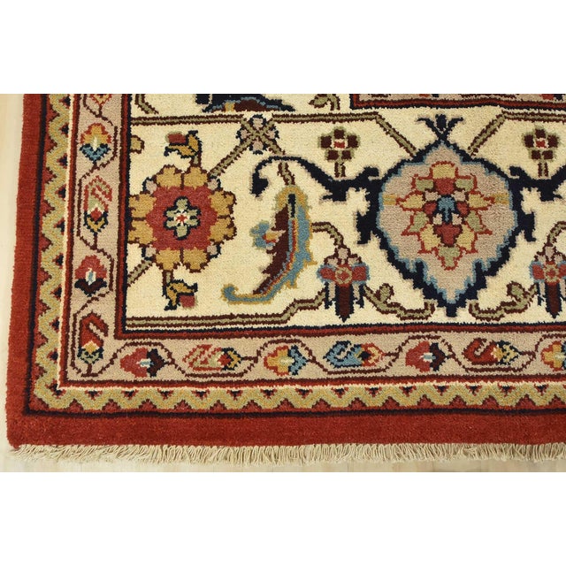 Mahal Rug 9' X 12'5' Red Wool Traditional Hand-Knotted Oriental Carpet For Sale - Image 12 of 15