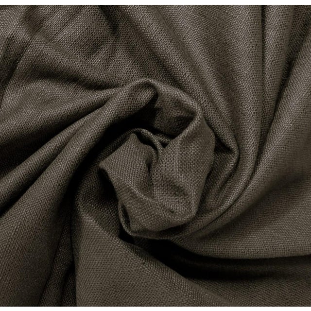 2020s Pierre Frey "Portofino" Chocolat Cotton/Linen Blend Fabric- 5.5 Yards For Sale - Image 5 of 5