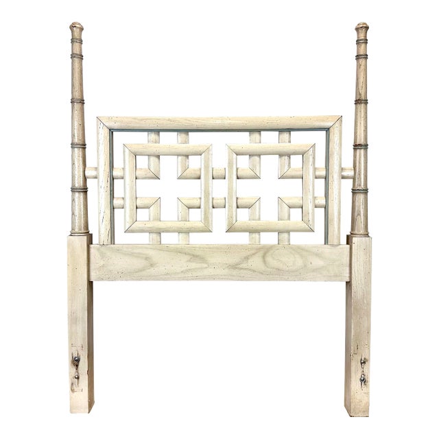Mid Century Chinoiserie Modern Shangri-La Twin Headboard by Dixie For Sale