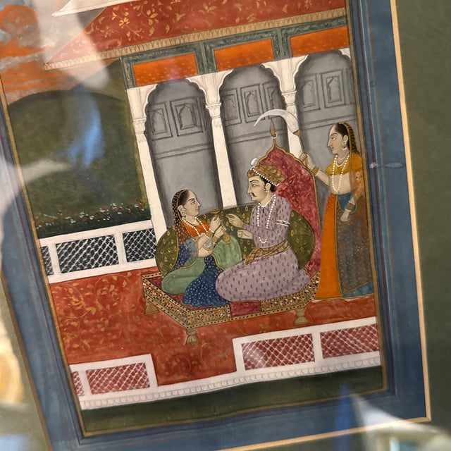 Mughal Emperor With Woman in Palace, Framed For Sale In San Francisco - Image 6 of 10