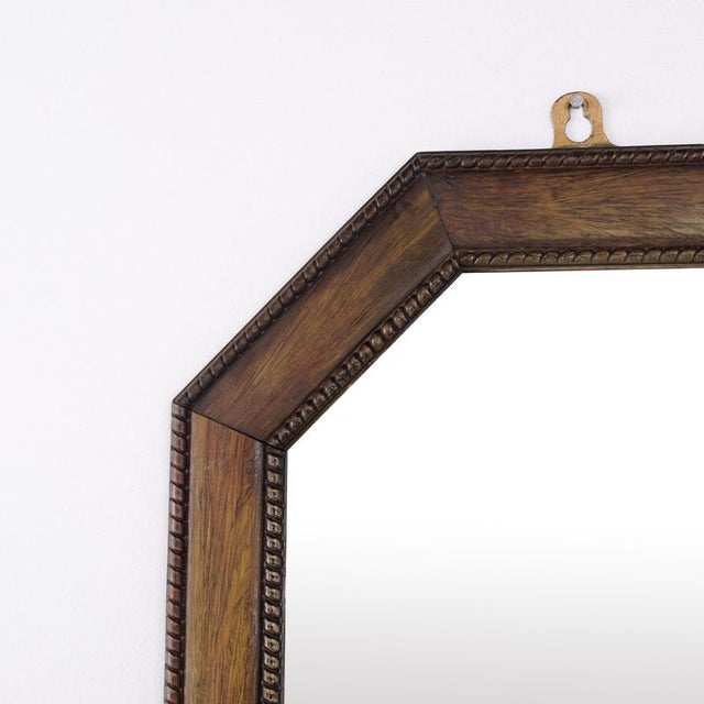 Antique Mirror with Dark Wood Frame, 20th Century For Sale - Image 3 of 7