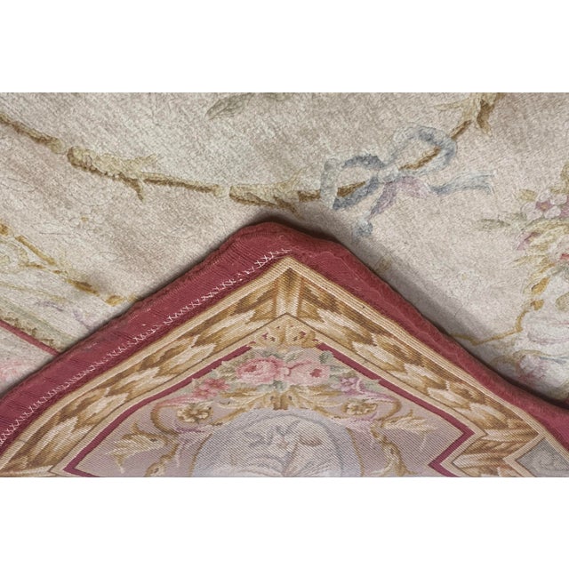 Textile Fine Vintage French Savornery Rug 5'10" X 9’0" For Sale - Image 7 of 8