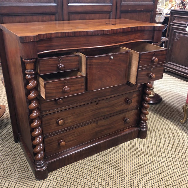 Mid 19th Century Mahogany Barley Twist Gents Chest For Sale - Image 11 of 12