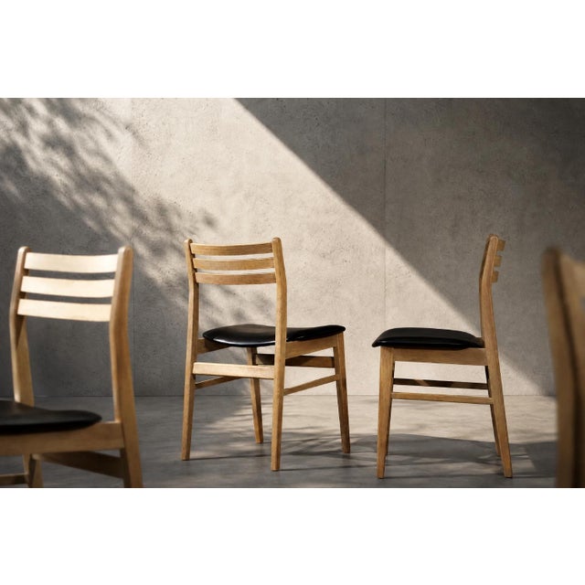Vintage Scandinavian Oak Dining Chairs from Sax Møbelfabrik, 1960s, Set of 4 For Sale - Image 4 of 18