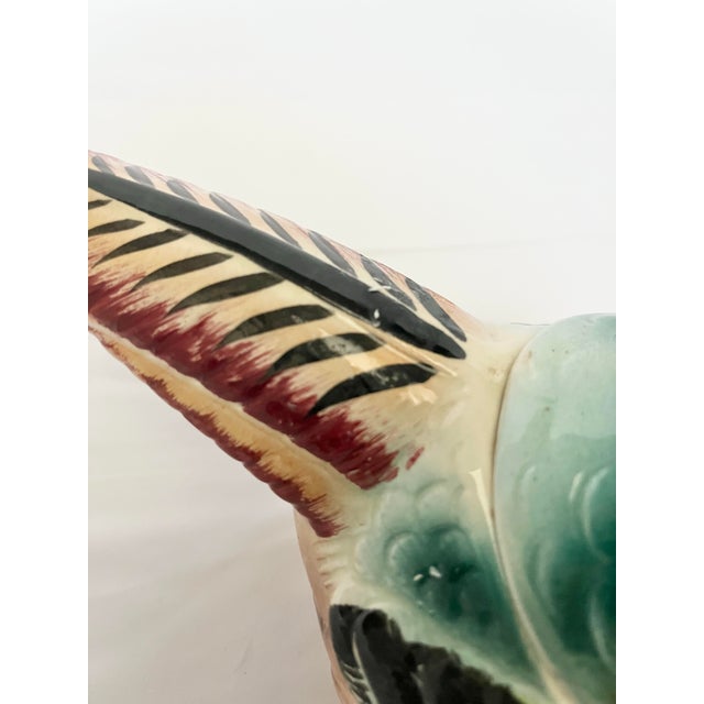 Ceramic Vintage Hand-Painted Ceramic Pheasant Tureen / Lidded Dish For Sale - Image 7 of 10