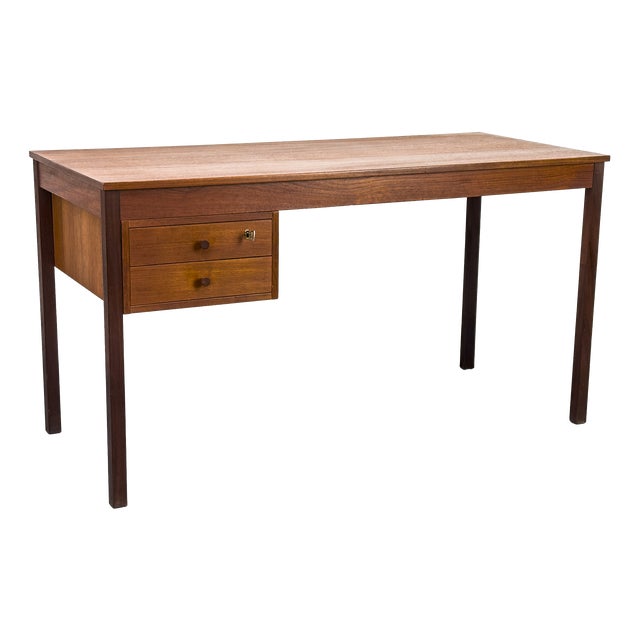 Teak Desk with Drawers from Domino Møbler, 1960s For Sale