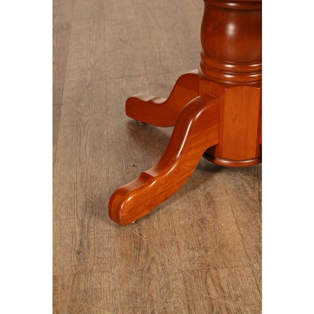 Amish Made Cherry Dining Table With Four Leaves For Sale - Image 15 of 18