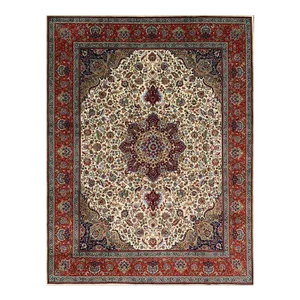 1960s Persian Tabriz Area Rug 9’11” X 12’9″