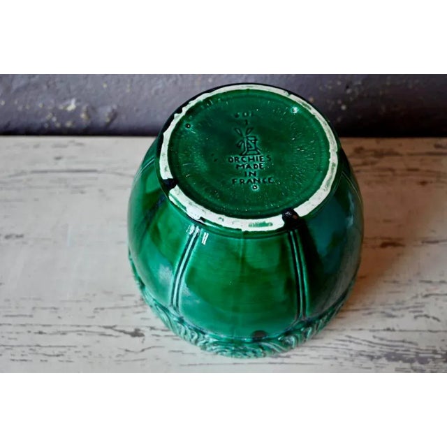 1930s Large Green Slip Planter from Orchies, 1930s For Sale - Image 5 of 9
