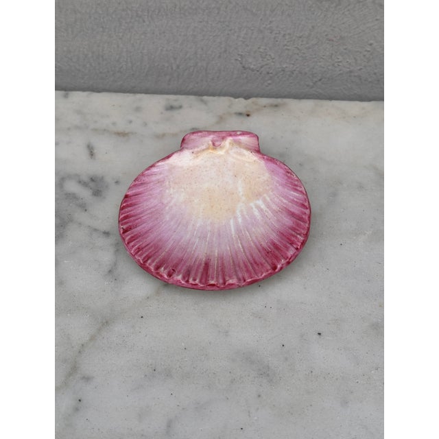 Victorian English Majolica Shell Butter Pat Wedgwood, Circa 1880 For Sale - Image 3 of 12