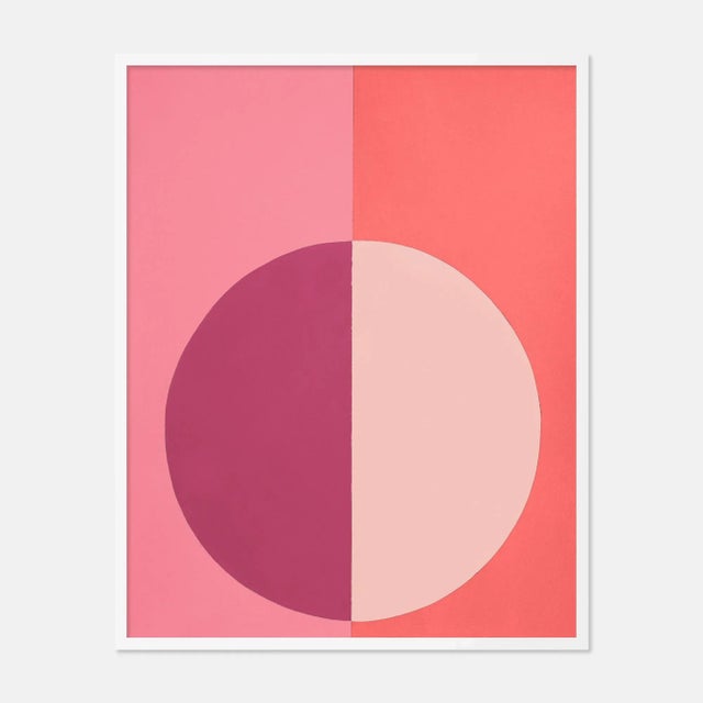 Contemporary Pink Forever by Stephanie Henderson in White Frame, Large Art Print For Sale - Image 3 of 3