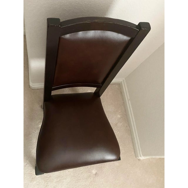 Vintage South Cone Trading Company Tall Back Leather and Wood Chair Spanish Colonial Western Style Mint Condition. For Sale - Image 13 of 14