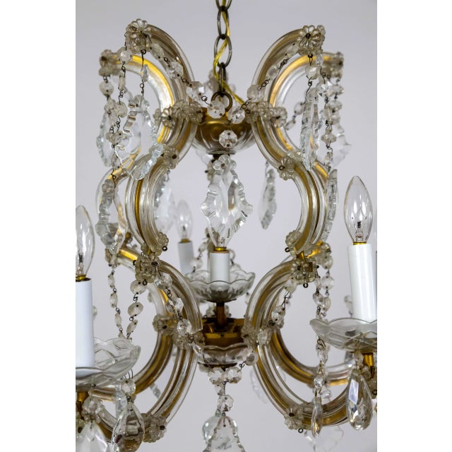 Metal 1950s Maria Theresa 6-Light Chandelier For Sale - Image 7 of 11